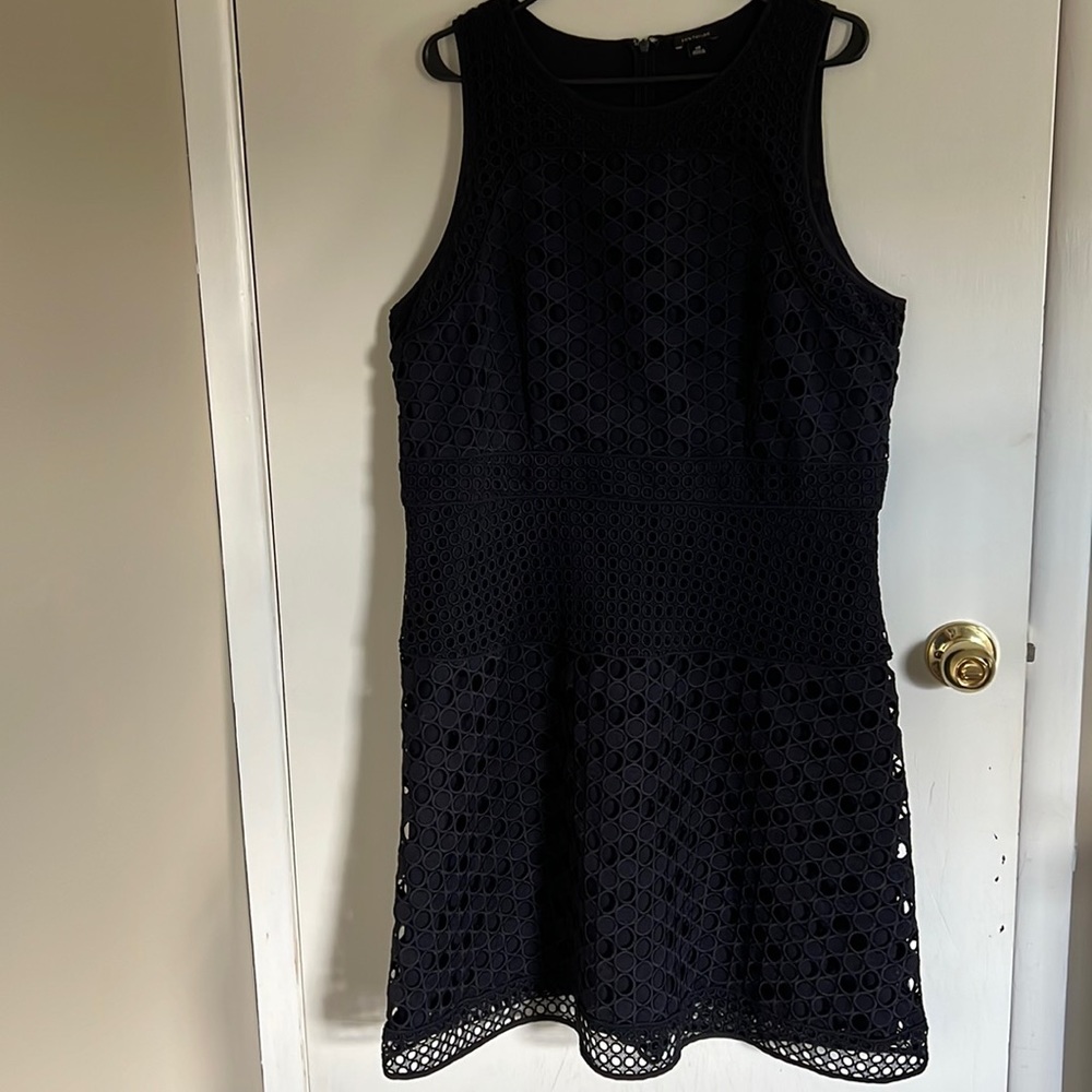 Eyelet navy blue sleeveless dress